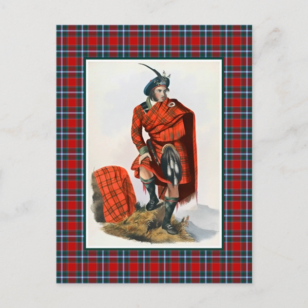 Drummond tartan postcard