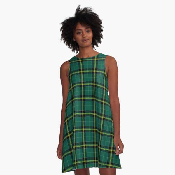 Duffy tartan a-line dress