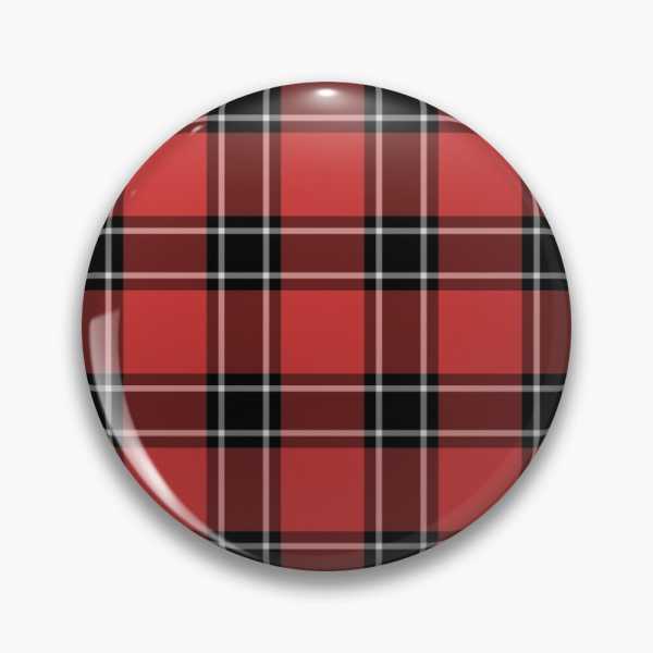 Dunbar District tartan pinback button