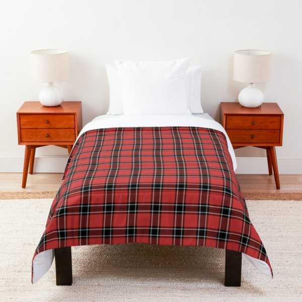 Dunbar District tartan comforter