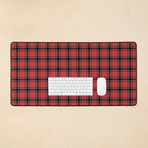 Dunbar District tartan desk mat