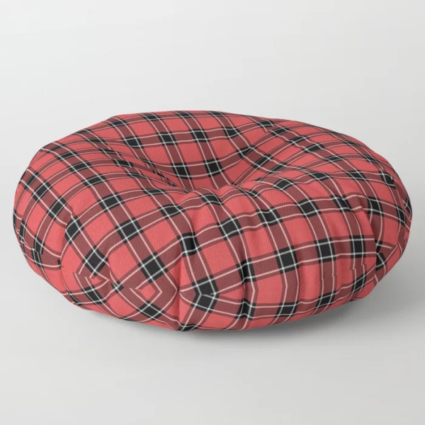 Dunbar District tartan floor pillow