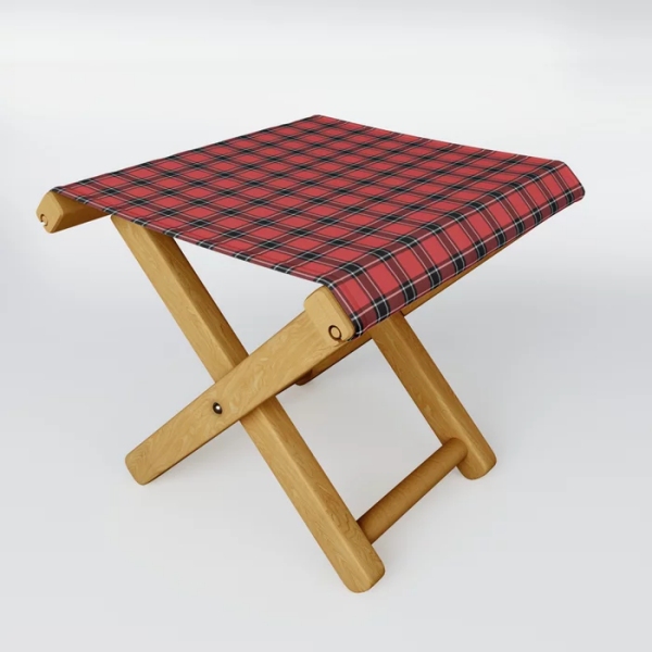 Dunbar District tartan folding stool
