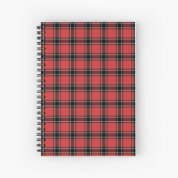 Dunbar District tartan spiral notebook