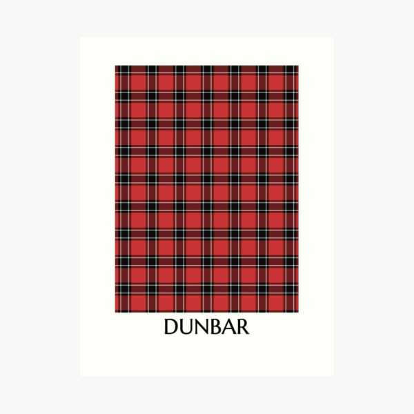 Dunbar District tartan art print
