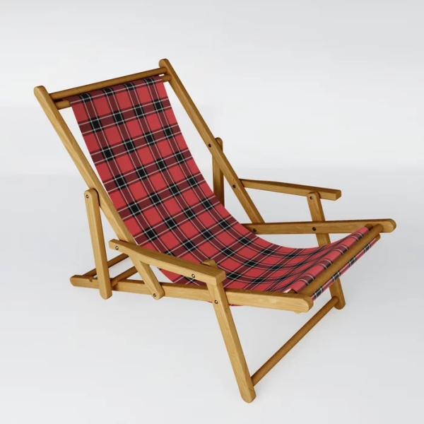 Dunbar District tartan sling chair