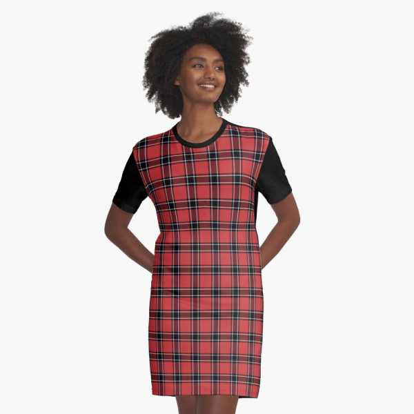 Dunbar District tartan tee shirt dress