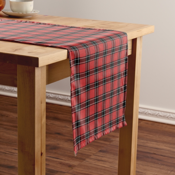 Dunbar District tartan table runner