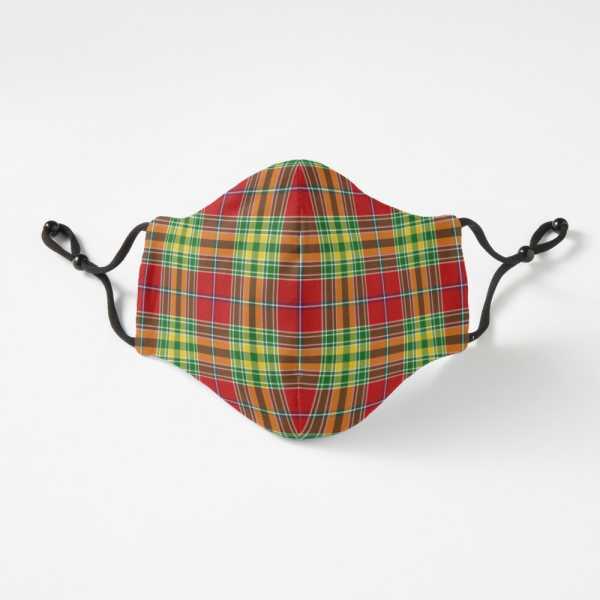 Dunblane District tartan fitted face mask