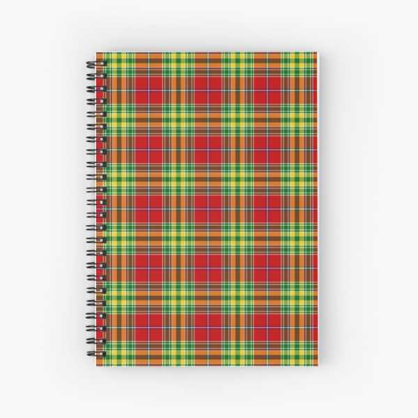 Dunblane District tartan spiral notebook
