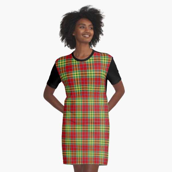 Dunblane District tartan tee shirt dress