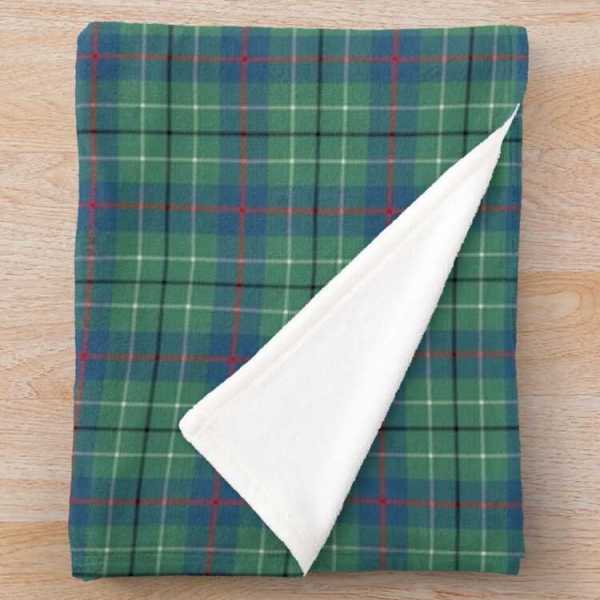 Duncan Ancient tartan fleece throw blanket