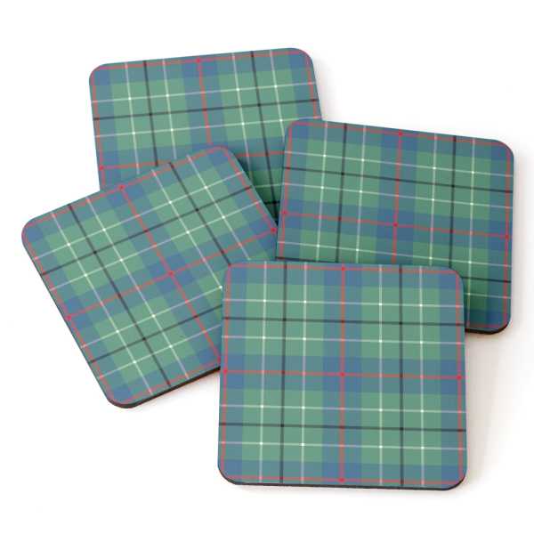 Duncan Ancient tartan beverage coasters