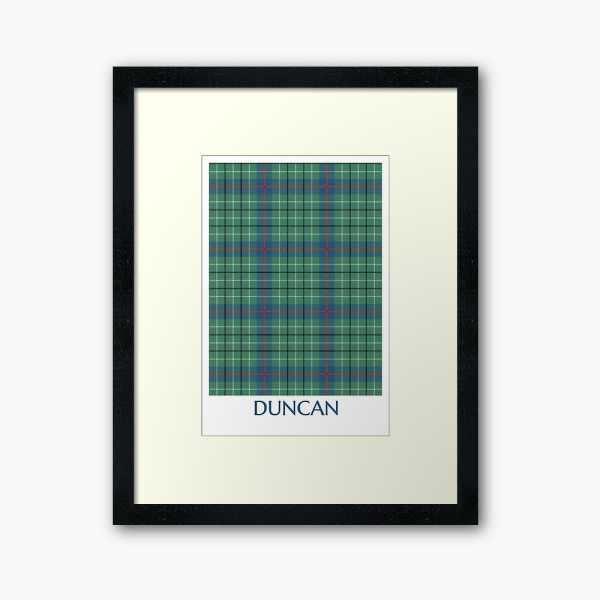 Duncan Ancient tartan framed print