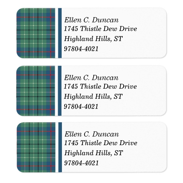 Clan Duncan Ancient Tartan Labels