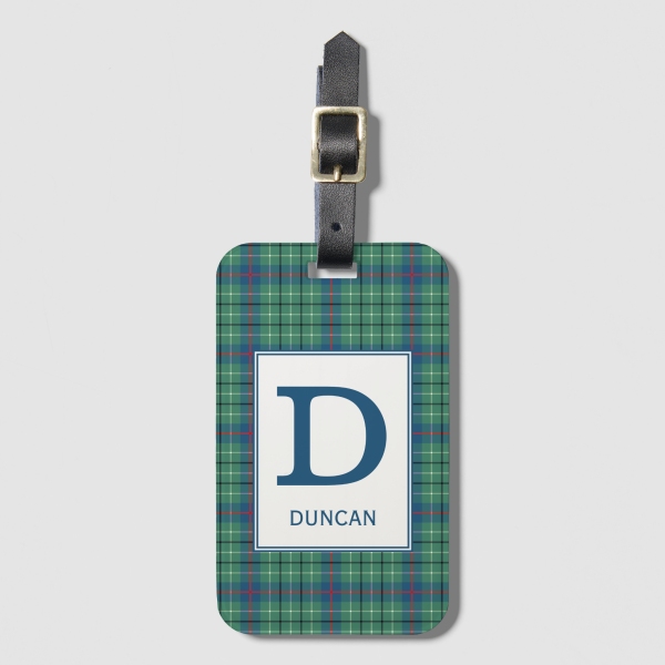 Duncan Ancient tartan luggage tag