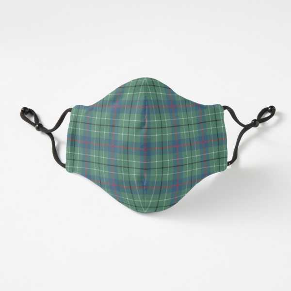 Duncan Ancient tartan fitted face mask