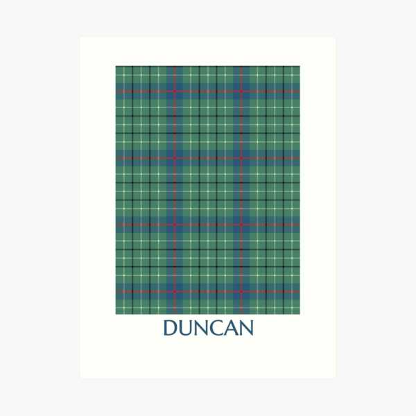Duncan Ancient tartan art print