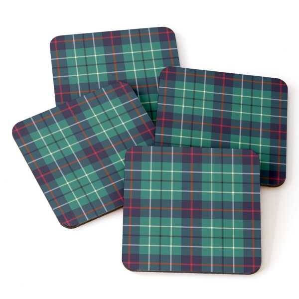 Duncan Modern tartan beverage coasters