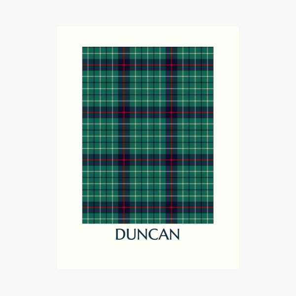 Duncan Modern tartan art print