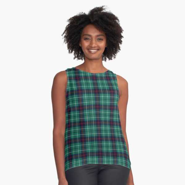 Duncan Modern tartan sleeveless top