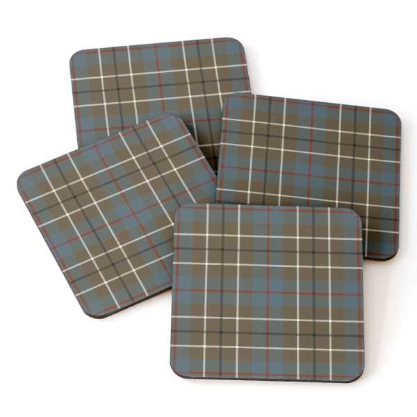 Duncan Weathered tartan beverage coasters