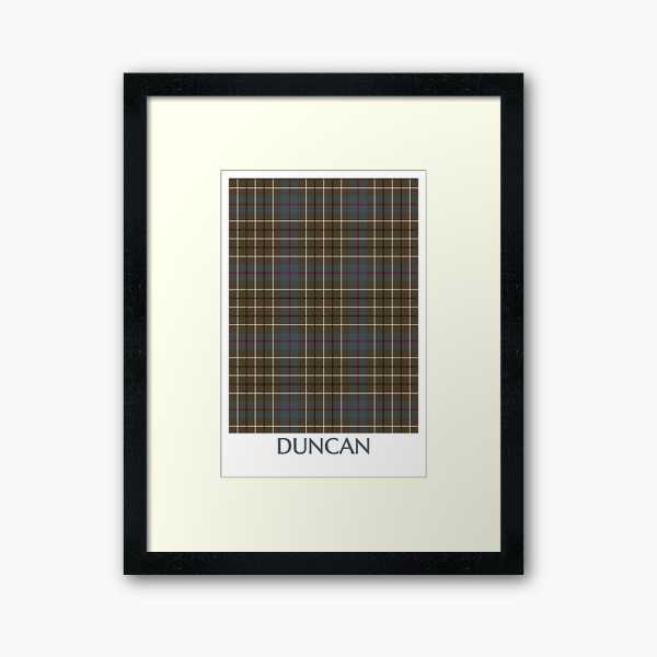 Clan Duncan Weathered Tartan Framed Print