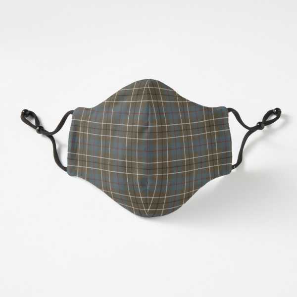 Duncan Weathered tartan fitted face mask