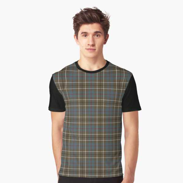 Duncan Weathered tartan tee shirt