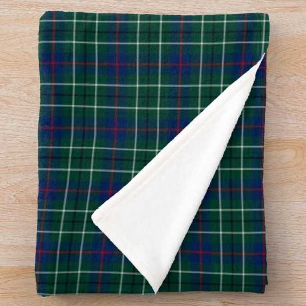 Duncan tartan fleece throw blanket