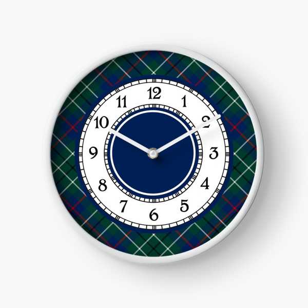 Duncan tartan wall clock