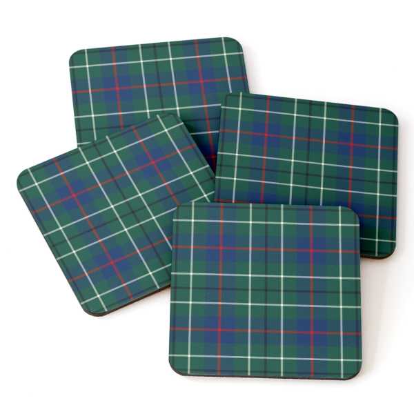 Duncan tartan beverage coasters