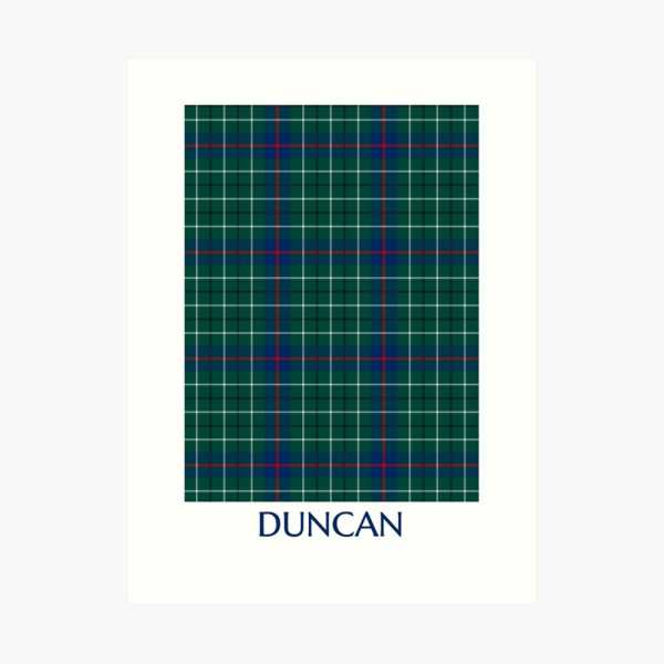 Duncan tartan art print