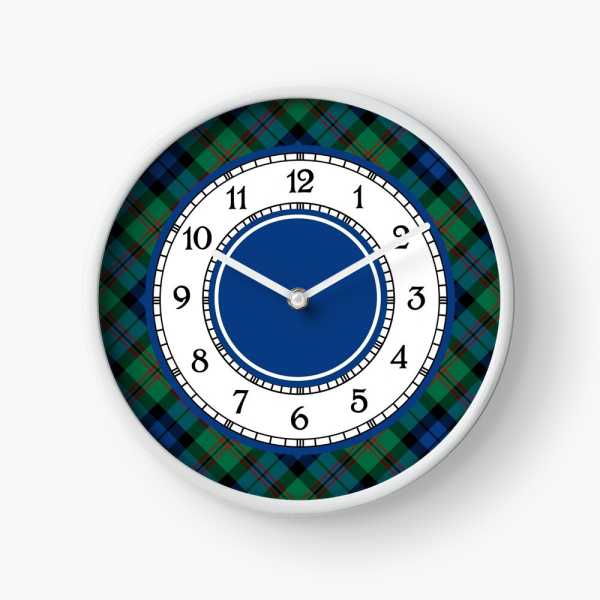 Dundas tartan wall clock