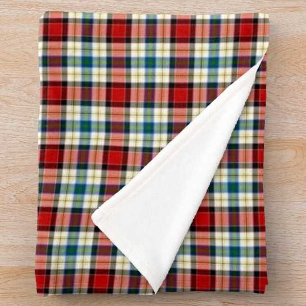 Dundee Dress tartan fleece throw blanket