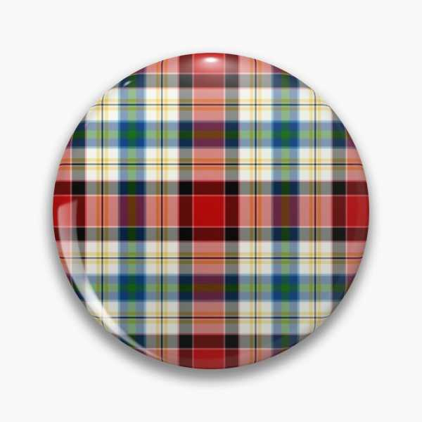 Dundee Dress tartan pinback button