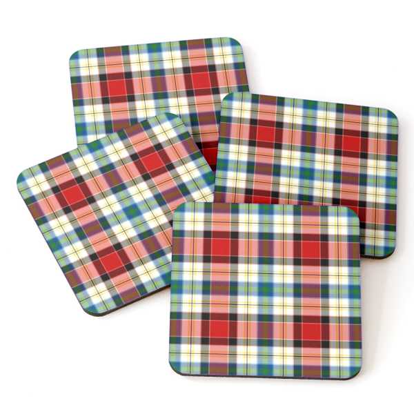 Dundee Dress tartan beverage coasters