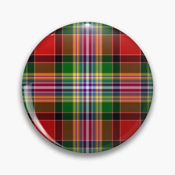 Dundee District tartan pinback button