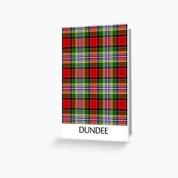 Dundee District tartan greeting card