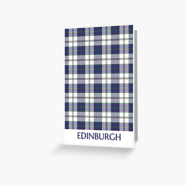 Edinburgh Dress tartan greeting card