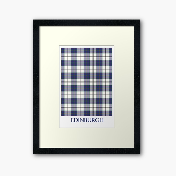 Edinburgh Dress tartan framed print