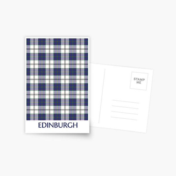Edinburgh Dress tartan postcard