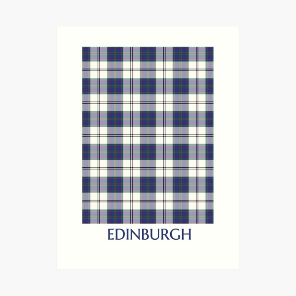 Edinburgh Dress tartan art print