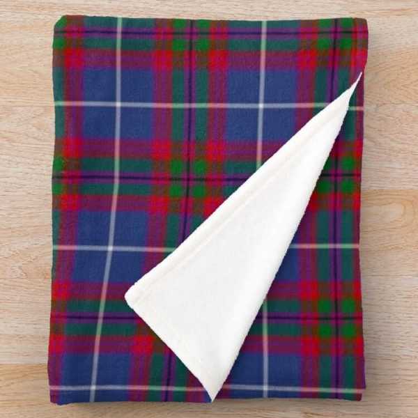 Edinburgh District tartan fleece throw blanket