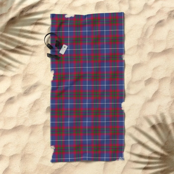 Edinburgh District tartan beach towel