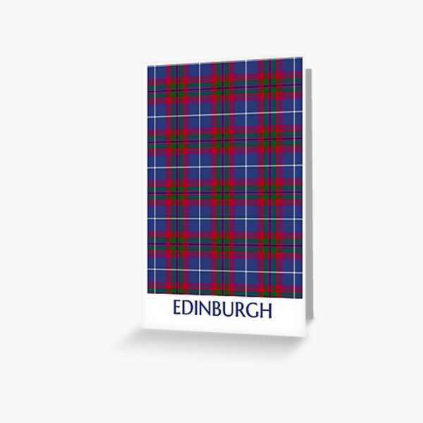 Edinburgh District tartan greeting card