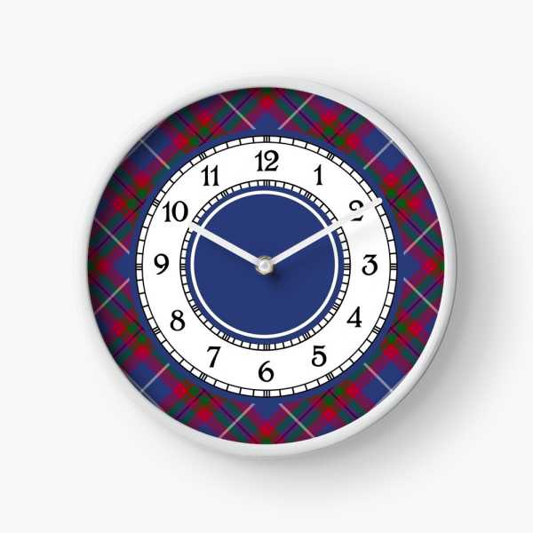 Edinburgh District tartan wall clock