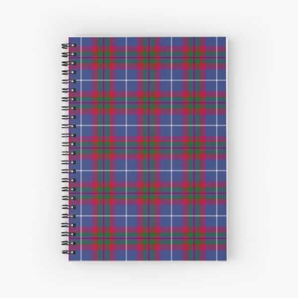 Edinburgh District tartan spiral notebook