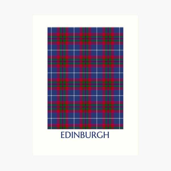 Edinburgh District tartan art print