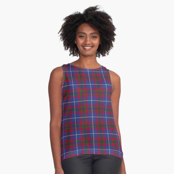 Edinburgh District tartan sleeveless top